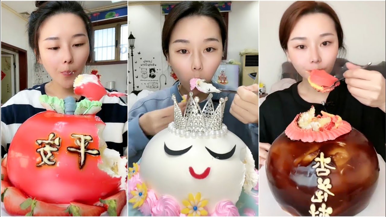 ASMR - #6 || *1431922560* WHOLE CREAMY CAKE EATING