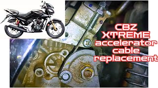 CBZ XTREME Accelerator Cable Replacement / How to replace CBZ XTREME accelerator cable / CBZ XTRE...
