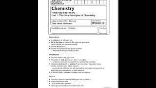 Edexcel AS Chemistry Unit 1 Question Paper May 2015 (question 10) Solution Edexcel AS Chemistry Unit 1 Question Paper May 2015 (question 10) Solution