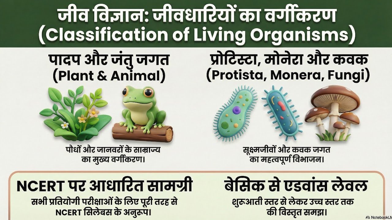 जीव विज्ञान : Biology | जीवधारियों का वर्गीकरण | classification of organisms | Rajendra Sir