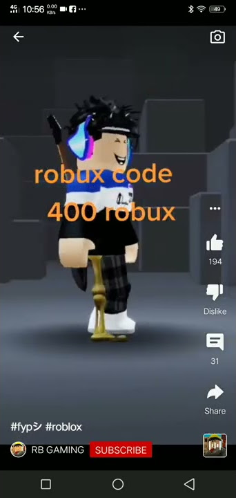 400 Robux Code