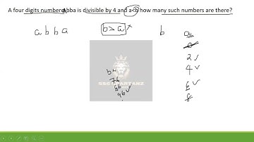 A four digits number abba is divisible by 4 and a less thanb how many such numbers are #ssccgl2023