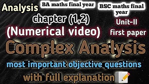 complex analysis bsc 3rd year important questions with solutions | mcqs | objective type| Unit-II