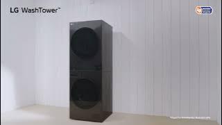 LG WashTower™ - topptestad tvätt- och torklösning med stor kapacitet i kompakt format.