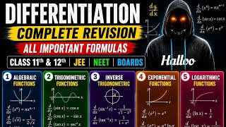 Differentiation Complete Revision in One Video 🔥 | JEE &amp; NEET.#jee #neet #maths #calculus#jeemains 