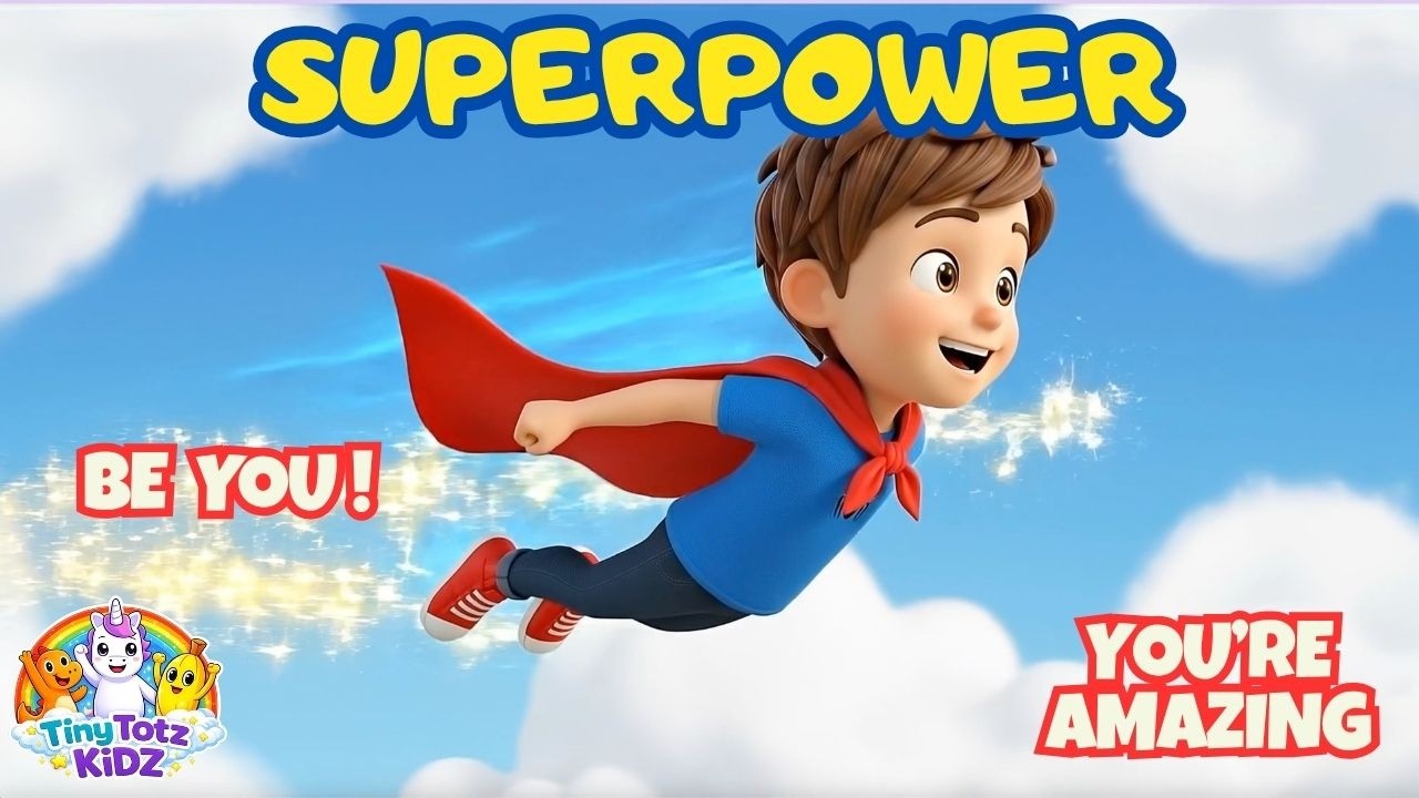 SUPERPOWER | Fun Positive Kids Song About Confidence & Being Yourself adlı videoyu YouTube'da izle SUPERPOWER | Fun Positive Kids Song About Confidence & Being Yourself adlı videoyu YouTube'da izle