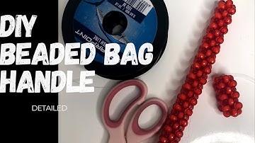 Easy way to make a beaded bag handle // full tutorial//beginner friendly