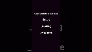 Put the 2nd letter of your name #fypシ゚viral #trending