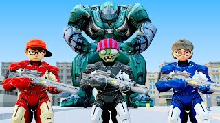 Scary Teacher 3D Evolution Superhero Team - Nick Iron Man vs Iron ZombieHulk Epic Battle Rescue Tani