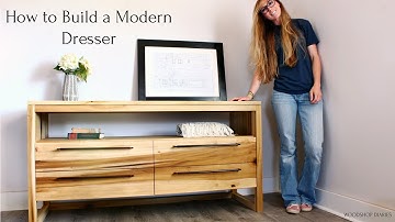 How to Build a Modern Dresser with Open Shelf