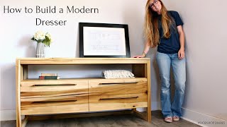 How to Build a Modern Dresser with Open Shelf