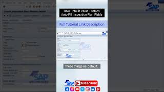 How Default Value Profiles Auto-Fill Inspection Plan Fields | SAP QM Configuration | SAP Tutorial