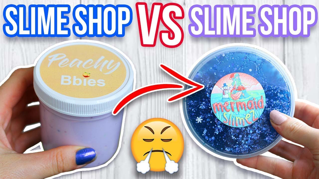 SLIME SHOP VS SLIME SHOP! Peachybbies vs Rainbow Playmaker vs Mermaid Slimez