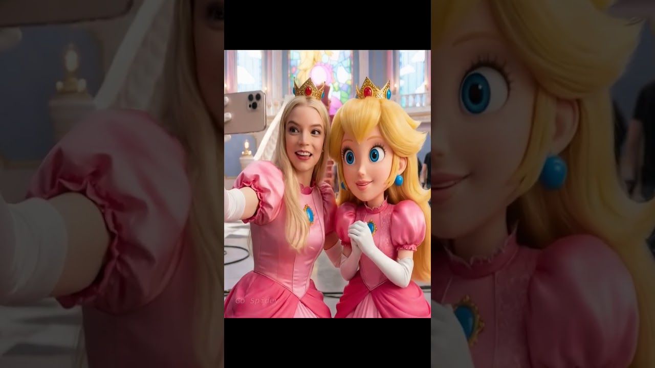 Mario Takes a Selfie with the Movie Cast!