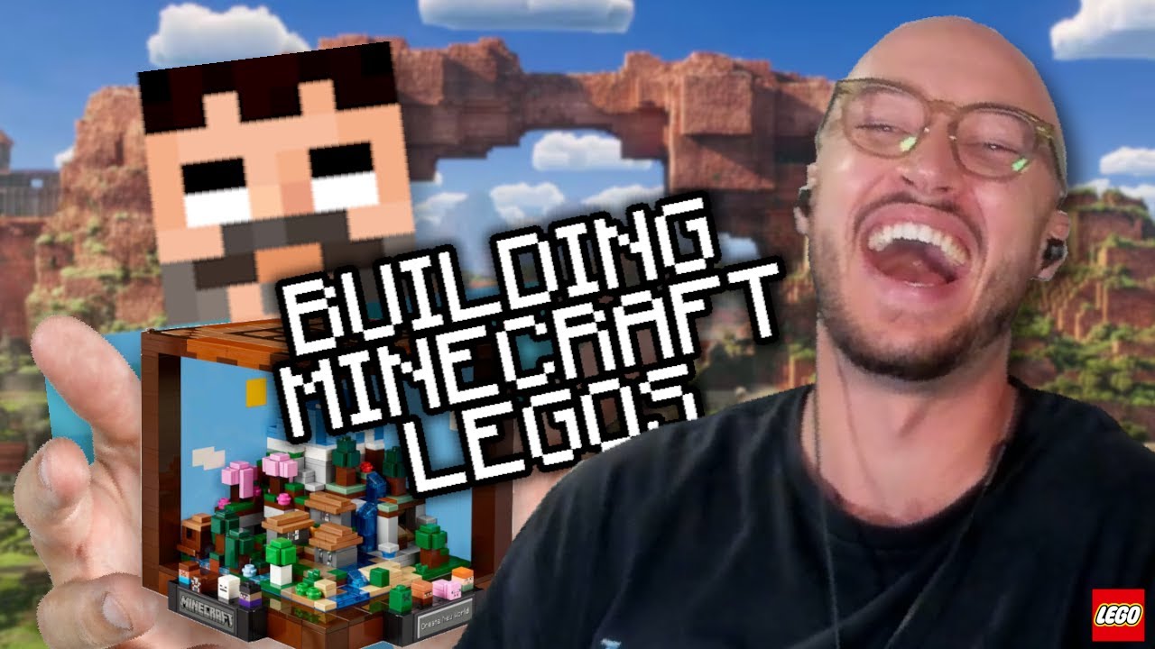 Grown Adult Male Builds Lego Minecraft Crafting Table