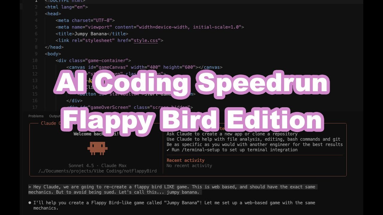 i vibe coded a flappy bird clone with claude