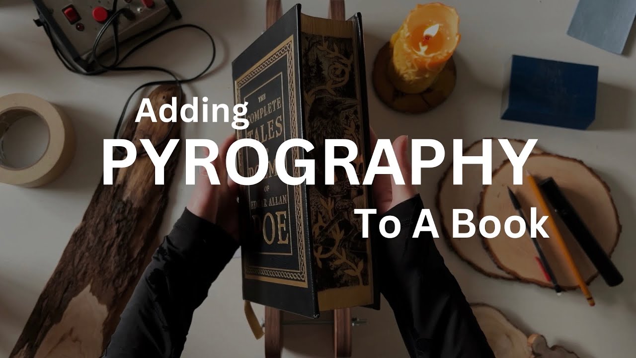 Pyrography On A Book | Edgar Allan Poe | Full Art Process
