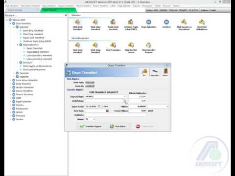 AKINSOFT WOLVOX ERP Stok Yönetimi - Depo Transfer İşlemi