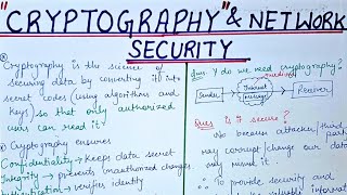 Cryptography and Network Security Course | Cryptography and Network Security Playlist | Cryptography
