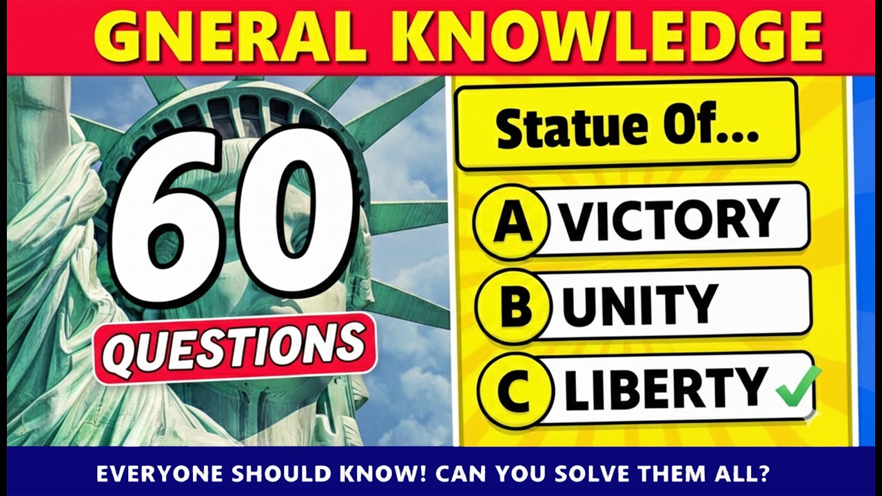 60 General Knowledge Questions 📚🤓✅ Are You Smarter Than a 5th Grader?