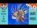 Easy Daily Painting of a Lionfish Step by step Acrylic Tutorials Day 17 #AcrylicApril2020