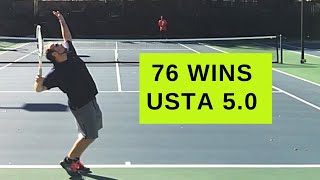 NTRP 5.0  76 league wins and former Division 1 college tennis player (Atlanta)