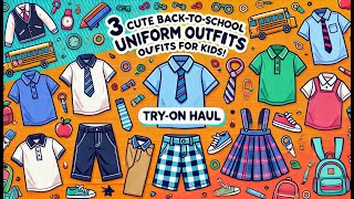 3 Cute Back-To-School Uniform Outfits For Kids Try-On Haul