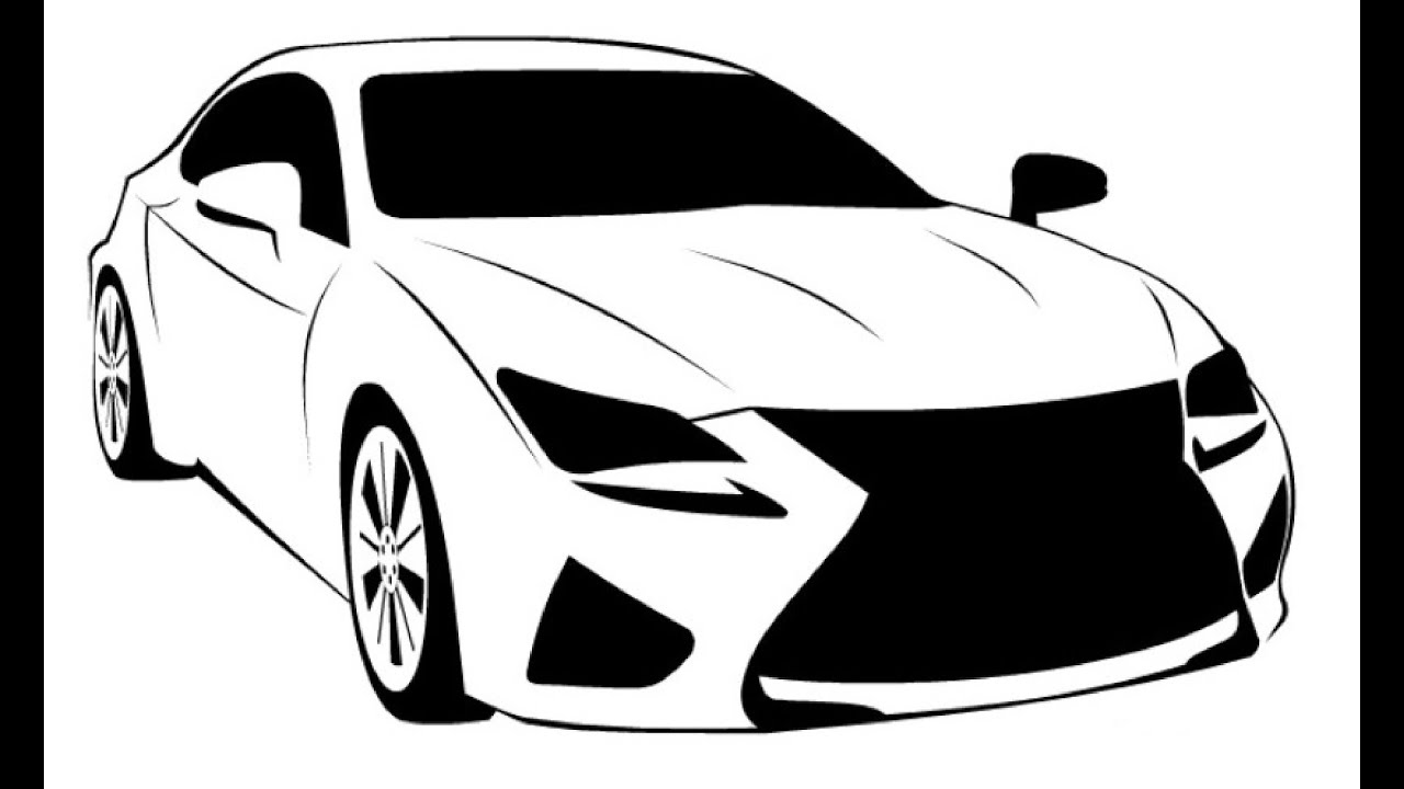 How to Draw a Lexus RC F / Как нарисовать Lexus RC F - YouTube