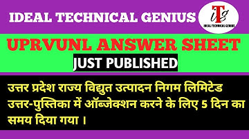 UPRVUNL ANSWER-SHEET (exam date 05-04-21)