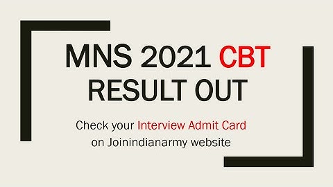 MNS 2021 CBT result out | MNS 2021result released |  by MNS Prep