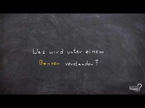 Video: Was ist ein Webbanner?