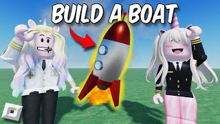 We Made A ROCKET SHIP In BUILD A BOAT With My Sister | Roblox