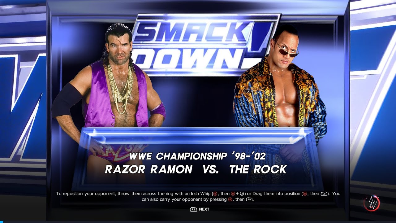 WWE 2K23 Razor Ramon Vs The Rock - YouTube