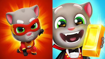 Talking Tom Hero Dash VS Talking Tom Gold Run - Gameplay Walkthrough - All Levels IOS,  (Ep-16)