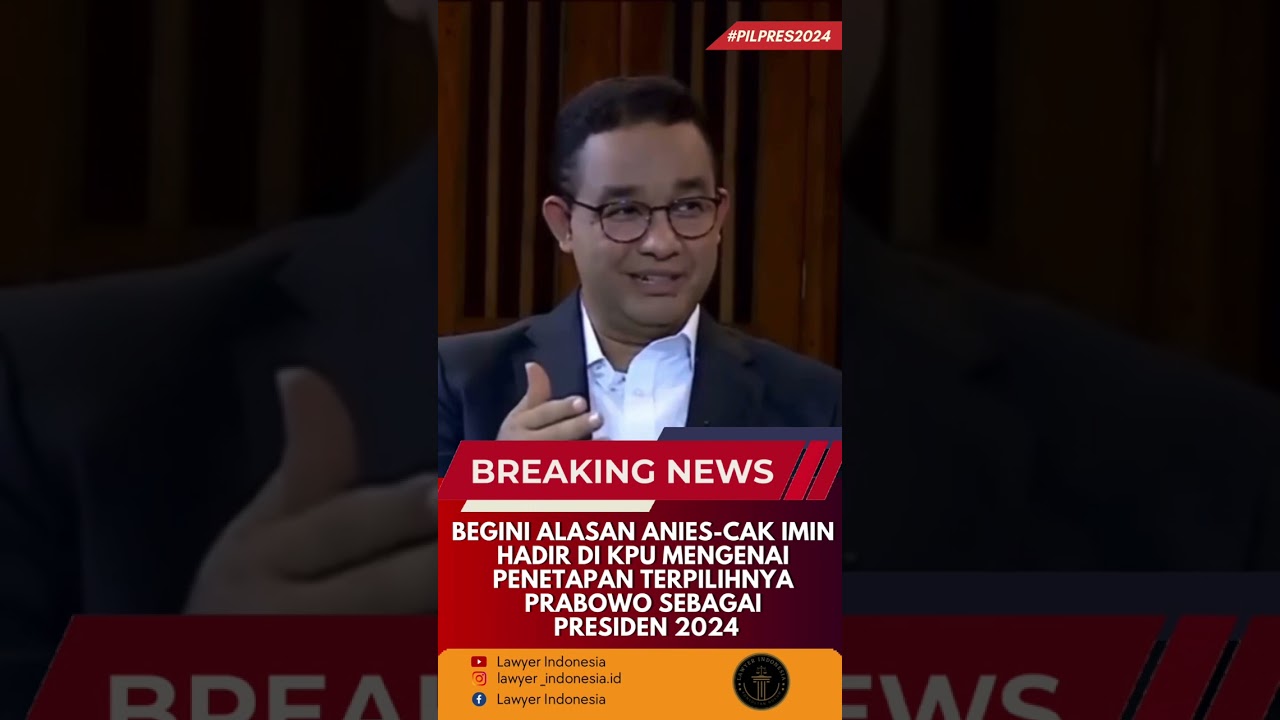 ALASAN ANIES HADIRIDI PENETAPAN PRABOWO SEBAGAI PRESIDEN 2024 #aniesbaswedan #youtubeshorts
