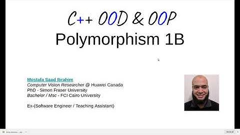 12 C++ OOD and OOP - OOP - Polymorphism 1B