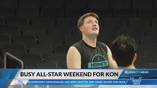 Hornets rookie sensation Kon Knueppel, co-chairman representing Buzz City at All-Star weekend