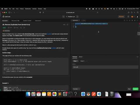 leetcode problem 26 solution