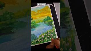 Peaceful Nature Lake Scenery #shorts #youtubeshorts #viral #shortvideo #art #trending #short #easy
