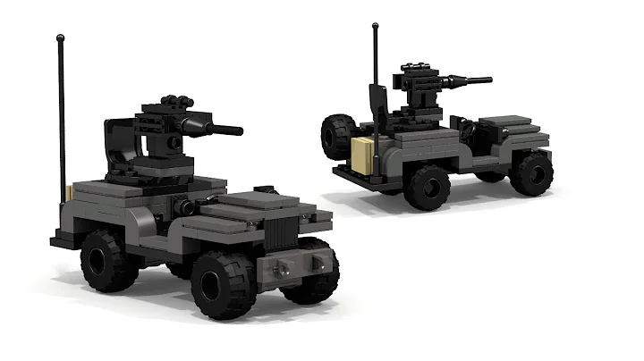 LEGO Military WWII Jeep with gun building instructions