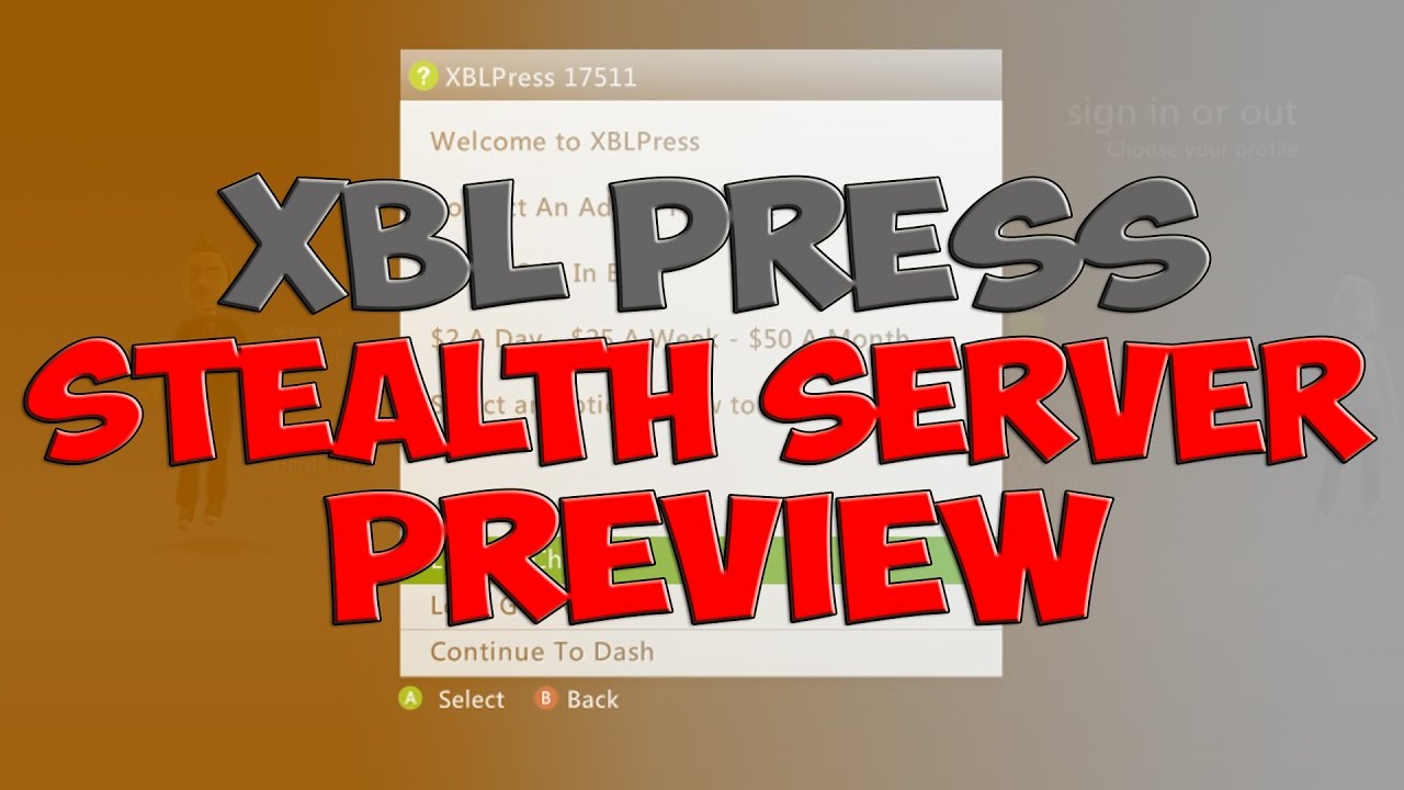XBL Press Stealth [RGH/Jtag] Dashboard 17511 - YouTube