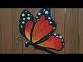 Butterfly Painting on Wood Fence TIME LAPSE