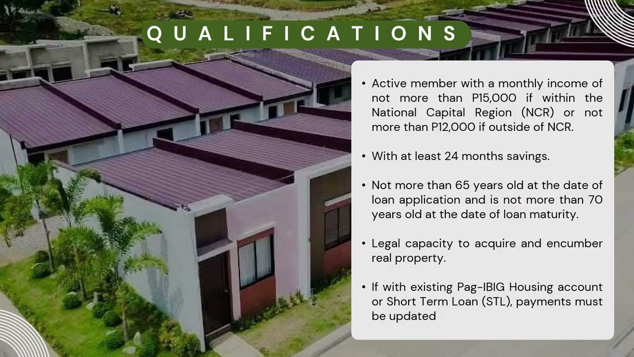 AFFORDABLE HOUSING LOAN ( PAG IBIG )