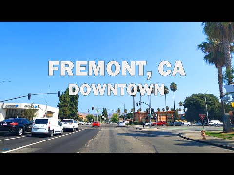 Fremont, CA - Driving Downtown 4K