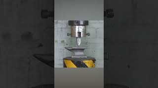 Can a hydraulic press cut an anvil?#Shorts
