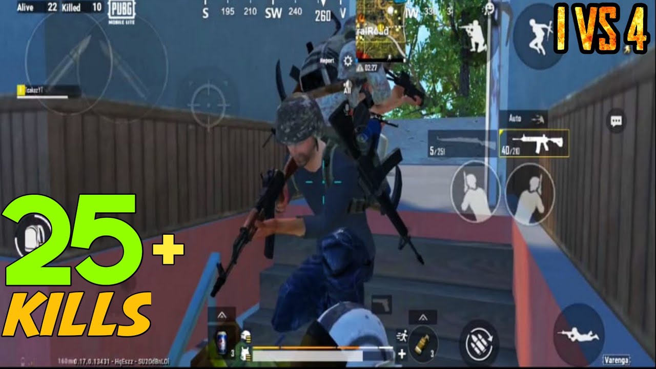 Solo Vs Squad 25 kills op Gameplay By tackaz Pubg mobile lite - Android ...