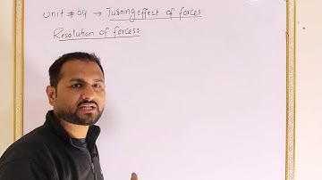Lecture 4- Resolution Of Forces-9th physics chapter 04-Turning effect of forces-Asaanphysics -pushto