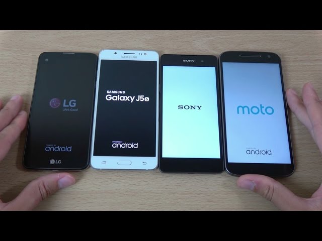 LG X Screen, Samsung Galaxy J5, Sony Xperia E5 y Motorola Moto G4 - ¡Comparación de velocidad!