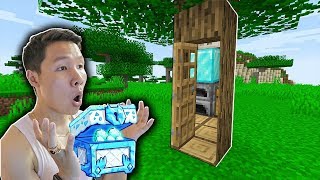 SLENDERMAN XÂY NHÀ BÍ MẬT TRONG CÂY ĐỂ GIẤU KHO BÁU KIM CƯƠNG KHI SINH TỒN TRONG MINECRAFT