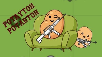 🥔🥔DESTROYING a HACKER in surviv.io POTATO mode!!!🥔🥔